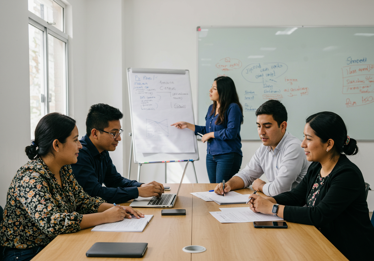 Equipo Acadexia trabajando